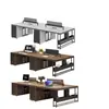 Escritorio Moderno Sencillo Estación de Trabajo para Empleados Mampara Combinación de Escritorio y Silla de Oficina Cabina Estación de Trabajo 4 Cuatro 6 Seis Posiciones para Personas Escritorio para Personal
