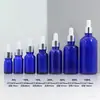 Frascos de vidro para óleos essenciais em estoque, frascos conta-gotas selados e à prova de luz com pontas de borracha, frascos de sérum espessados, frascos de vidro com dispensador para cosméticos