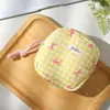 Bolsa Cuadrada de Maquillaje con Lazo Estilo Coreano para Niña, Bolsa Portátil para Guardar Tampones Sanitarios, Monedero Lindo para Lápiz Labial de Estudiante