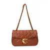 Bolso de Hombro con Cadena, Patrón Simple de Rombos, Nuevo Bolso de Axila Elegante de Moda 2026, Bolso Pequeño Cuadrado Cruzado Casual para Viajes, Versión de Alta Gama