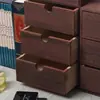 Caja de Almacenamiento Organizadora Tipo Cajón de Madera Maciza Gabinete de Almacenamiento de Escritorio para el Hogar Caja para Cosméticos y Joyería Caja de Almacenamiento para Archivos de Oficina
