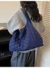 Bolso Tote Acolchado de Algodón Estilo Coreano Transfronterizo, Nuevo Bolso de Plumas de Moda, Bolso de Hombro para el Hombro de Gran Capacidad para Viajeros, para Mujeres