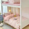 2026 Nuevo Modelo Cama de Estudiante Algodón Puro Estampada Litera para Dormitorio de Estudiantes Juego de Tres o Cuatro Piezas
