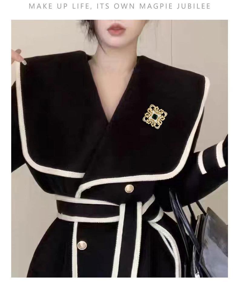 高级感复古宫廷风几何形胸针小众轻奢时尚胸花新款高端