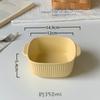 Tazón Pequeño de Grano Vertical con Doble Asa para Freidora de Aire, Tazón para Hornear, Tazón de Cerámica para Hornear Doméstico, Tazón Especial para Horno de Microondas