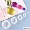 Molde de Resina de Cristal DIY Papoula Suporte de Exibição de Diamante Multifacetado de Alto Brilho Molde de Silicone Atacado em Estoque