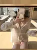 Cárdigan de Punto de Seda de Hielo Color Blanco Hueso Estilo Coreano para Mujer, Nuevo Top Ligero de Verano 2026 con Tirantes para Proteger del Sol