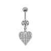 Anillo de Ombligo de Mariposa con Diamantes Transfronterizo Europeo y Americano, Set de Clavos de Ombligo con Forma de Corazón, Cabeza de Gato, Corona de Conejo, Joyería para Piercings Corporales