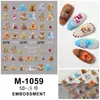 Pegatinas de Uñas con Relieve Mariposa Estilo Nacional Dibujos Animados Navidad Florales Pegatinas para Uñas de Niños Diario Funda de Teléfono Móvil Maquillaje DIY
