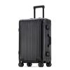 Mala trolley de liga de alumínio magnésio, mala de viagem com estrutura de alumínio, 29 polegadas, cadeado de combinação TSA, mala de 24 polegadas toda de metal de alumínio