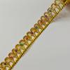 2.5cm Ancho Oro y Plata Filigrana Flor Orejas Apiladas Encaje Ondulado Étnico Vestido Solapa Accesorios Decorativos
