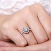 Luxuoso anel de casamento cerimônia de casamento falsos adereços viver um par de micro anel de diamante anel de casal feminino anel de par