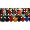 Venta al por mayor de cuentas sueltas de ágata natural de colores, cuentas redondas de ágata de colores, joyería artesanal, productos semiacabados con cuentas.