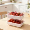 Caja de embalaje rectangular, caja de embalaje sándwich prensada en caliente, caja de sub-embalaje para rollo suizo, caja de frutas transparente, caja para hornear
