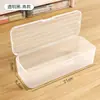Caja de Lápices Transparente para Niños Plástico Caja de Almacenamiento para Crayones y Lápices Portalápices Estuche de Gran Capacidad Caja de Lápices para Escritorio Estudiante
