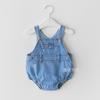 2025 Estilo Coreano Bebé Niña Nuevo Mono de Verano Lindo de Malla con Tirantes Vestido de Bebé Recién Nacido Delgado