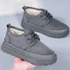 Botines gruesos de invierno para hombre, para exteriores, con cordones, estilo nuevo, forrados de felpa, engrosados, cálidos, zapatos de algodón estilo Noreste, botas de nieve de comercio exterior