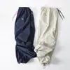 Pantalones Largos Casuales Versátiles de Corte Holgado Estilo Pareja Estilo Montaña Hechos de Tela de Algodón Lavado 12719