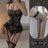 Lingerie Sexy Feminina com Decote Halter, Costas Vazadas em Renda, Transparente, Aro de Aço, Sustentação, Sao Perspectiva, Camisola Sexy, Conjunto Tentação