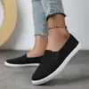 Zapatos de Lona Blancos para Mujer Verano Casual Slip-on Cómodos de Caña Baja Zapatos de Skate Zapatitos Blancos