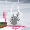 Bolsa de Lona Bordada a Doble Cara con Alambre Dorado de Pavo Real, Bolso de Doble Asa, Bolso de Compras de Gran Capacidad, Nuevo Estilo Étnico, Bolsa de Viaje