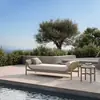Sofá de Ratán para Exteriores Estilo Nórdico, Juego de Tres Piezas de Silla de Ratán Impermeable para Balcón, Muebles de Ratán para Ocio en Patio o Terraza de B&B