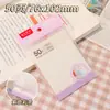 50 Hojas de Notas Adhesivas Transparentes Esmeriladas Tiras Adhesivas de Color Fluorescente para Mascotas Notas Adhesivas para Estudiantes Papel Adhesivo Notas Adhesivas Reutilizables Notas de Memo