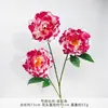 Ramo falso de simulación de rosas rojas, flores de boda, flores artificiales de alto sentido, adornos terminados, flores decorativas para sala de estar, al por mayor