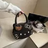 Bolsa Transversal de Ombro de Gato Fofo de Desenho Animado para Mulheres, Design de Nicho, Bolsa de Mão Fashion e Texturizada, Bolsa Pequena Exquisita e Versátil