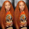 Peluca de Comercio Exterior Moda Europea y Americana Naranja Rizo Pequeño Rizo de Acero Cabello Rizado Peluca África Caliente Encaje Frontal Cobertura Completa de Cabeza