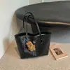 Bolso tote tejido de moda estilo coreano para mujer, nuevo bolso de hombro casual de moda 2026, bolso de gran capacidad para el antebrazo