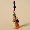 Llavero Colgante de Conejo Tallado en Madera Maciza Hecho a Mano Colgante Lindo para Mochila de Pareja Adornos de Regalo Exquisitos