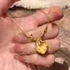 Colar de Concha Escovada Vintage Estilo Francês de Luxo Leve com Galho de Cervo e Diamante Design de Nicho Novo Estilo Chinês Corrente de Clavícula Exquisita Versátil