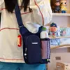 Bolso Cruzado de Diseño Transfronterizo Estilo Japonés-Coreano, Bolso de Hombro Cruzado Ligero Casual Unisex Multibolsillos Vintage, Bolso Cubo para Viajes