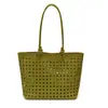 Bolsa Cesta de Vegetais Tecida Vazada Bolsa Feminina 2026 Nova Moda Bolsa de Mão Bolsa de Ombro Grande Capacidade Bolsa Tote para o Dia a Dia