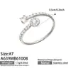 Anillo Set Geométrico Día Corazón Incrustado con Circonita Acero Inoxidable Chapado en Oro de 18k Europeo Americano Lujo Ligero Sensación de Alta Gama Joyería Anillos para Mujeres