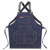 Delantal Denim para hombres y mujeres, trabajo personalizado, barista, té con leche, barbería, pintura para niños, logotipo impreso