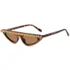 Europa y Estados Unidos personalidad retro gafas de sol ojo de gato diamante metal color montura personalizada moda AliExpress suministro venta caliente