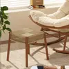 Nueva Mecedora, Sillón Reclinable para Adultos, Silla de Mimbre para Ocio en Jardín, Balcón, Hogar, Mecedora Perezosa, Silla de Mimbre para Patio Exterior