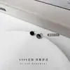 Pendientes de moda redondos de plata de ley s999, elegantes y brillantes, para el lóbulo de la oreja, de diseño geométrico, pendientes de nicho de alta gama, Accesorios al por mayor