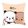 Nuevo cojín de cintura de oso de dibujos animados lindo para sofá del hogar impresión imitación cojín de cintura súper suave venta al por mayor