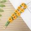 Pulseira Anel Transfronteiriço Amazon Flor Corrente para Celular Pingente Corda de Margarida Tecida à Mão Chaveiro Pingente Acessórios
