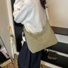 Bolso retro de color sólido para mujer, bandolera informal de un solo hombro, de gran capacidad, para ir al trabajo, nuevo modelo 2025