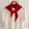 Bufanda Triangular 100% Lana Australiana, Chal de Color Sólido para Mujer, Abrigo Ligero de Verano, Poncho Multifuncional Estilo Coreano, Capelina Pequeña