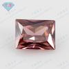 Huagang Gem Rectangular Ángulo Recto Circonio Piedra Desnuda Venta al por Mayor Humo Circonio Anillo Gema Artificial AAA Hao Piedra Joyería