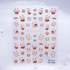 Pegatina de arte de uñas tridimensional con relieve 5D conejo blanco toffee hasta taza de papel de pato oso calcomanía para uñas se puede aplicar en la cara