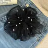 Accesorio para el Cabello de Malla Estilo Perla, Estilo Hada Perezosa, Artístico, Sencillo, Coletero de Alta Gama, Estilo Coreano