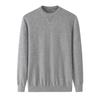 Suéter masculino de cashmere puro com gola redonda, novo suéter casual para outono, pulôver decorativo de marca Young, quente