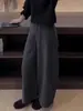 Pantalones Casuales para Mujer 2025 Nuevo Otoño e Invierno Populares Pantalones de Abuela Gruesos de Lana Moda Sueltos de Pierna Ancha para Mujer