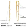 Pendientes Wanxing Estilo Europeo y Americano para Mujer, Pendientes de Acero Inoxidable Chapados en Oro de 18 Quilates, Pendientes Versátiles Clásicos de Moda Transfronteriza Estilo Ins Venta al por Mayor